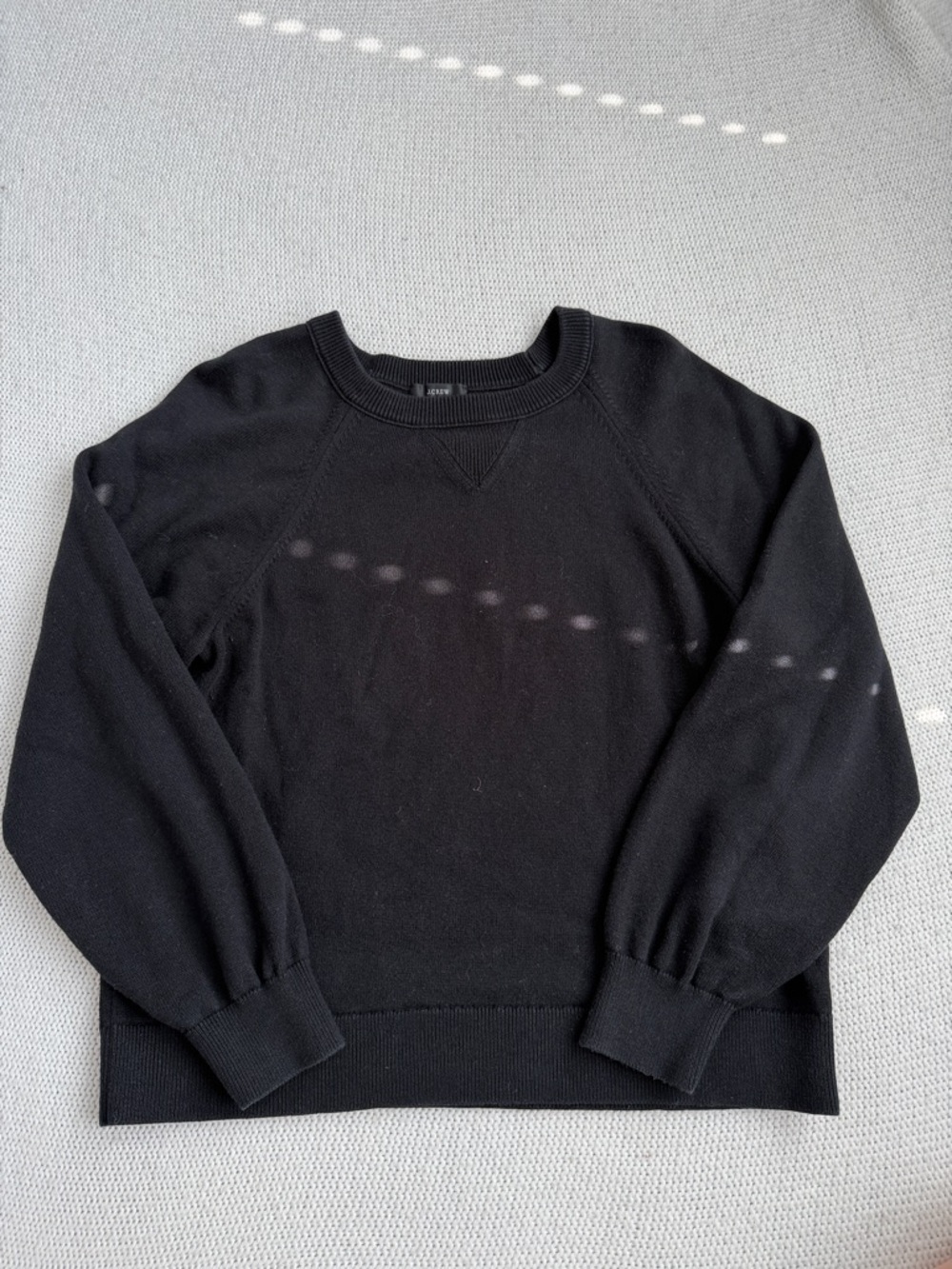 J Crew Cotton/Cashmere Crewneck Sweater Black Size Small